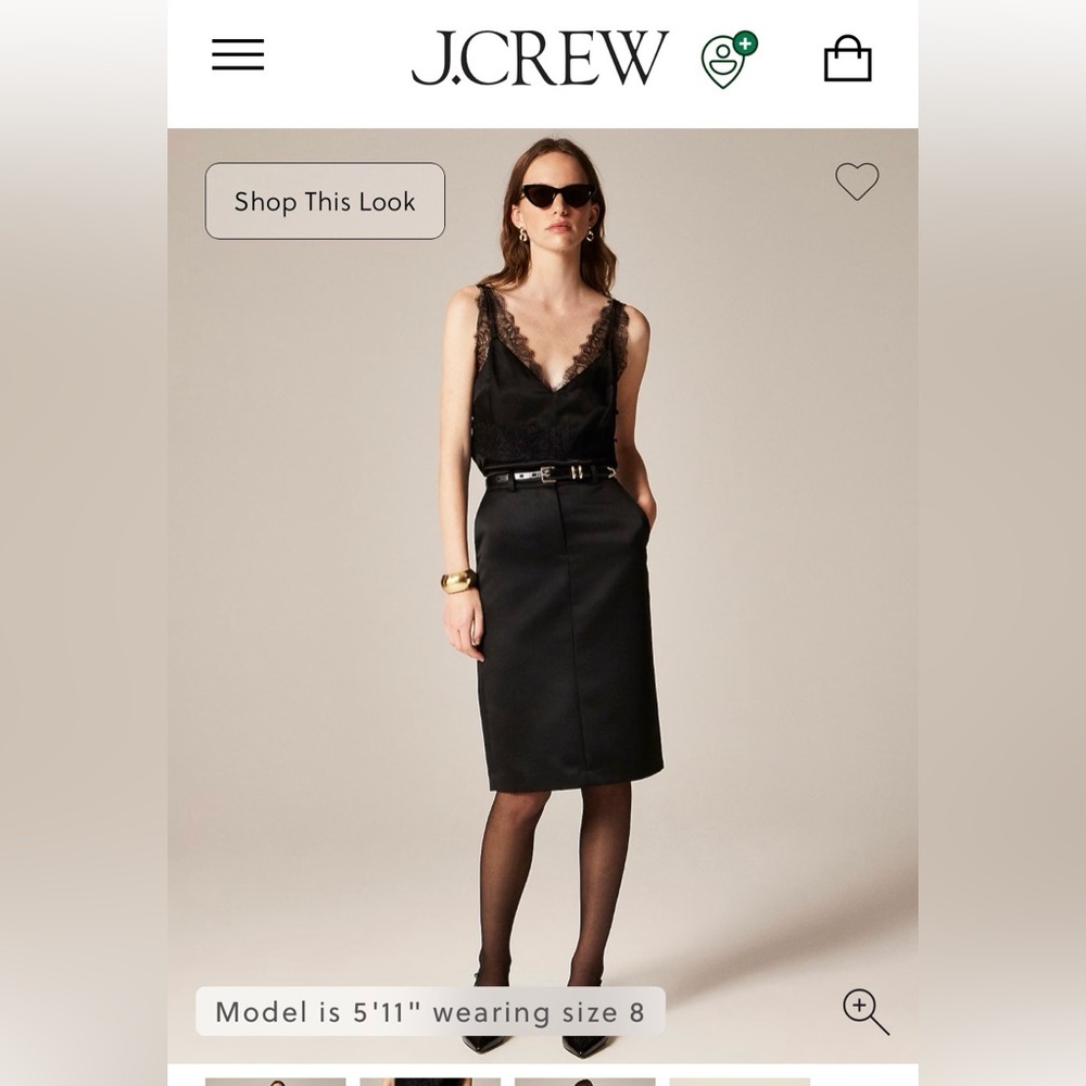 J.Crew Trouser pencil skirt in duchesse satin